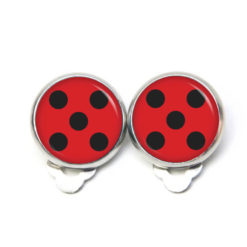 Ohrstecker, Ohrhänger, Clipse & Druckknopf – Motiv rot schwarz Ladybug Marienkäfer – Schmuck aus Edelstahl Ohrstecker, Ohrhänger, Clipse & Druckknopf – Motiv rot schwarz Ladybug Marienkäfer – Schmuck aus Edelstahl