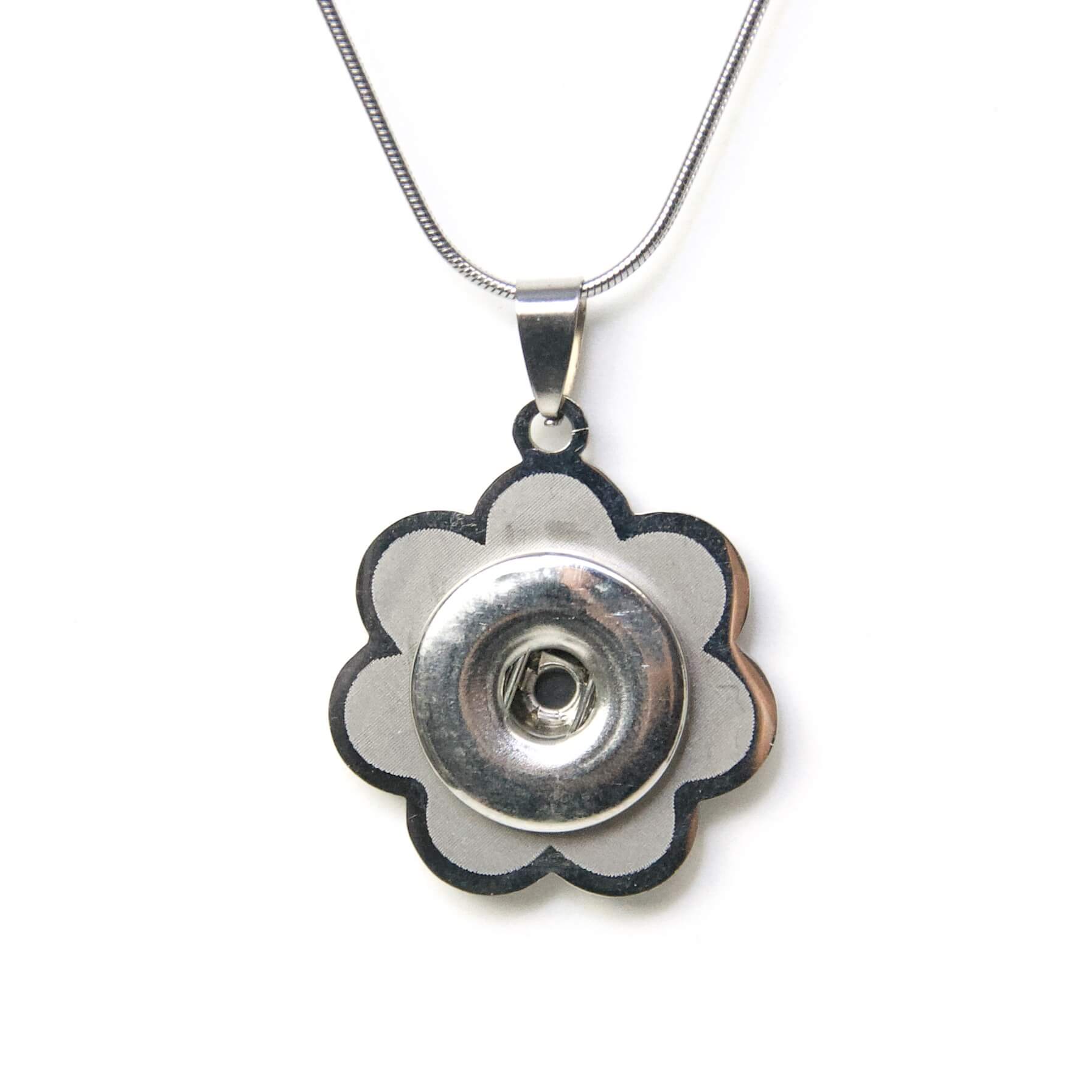 Edelstahl Blumen Druckknopf Anhänger für 16mm Druckknopf Edelstahl Blumen Druckknopf Anhänger für 16mm Druckknopf