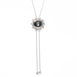 Verstellbare Y-Kette mit Strass für 16mm Druckknopf Verstellbare Y-Kette mit Strass für 16mm Druckknopf