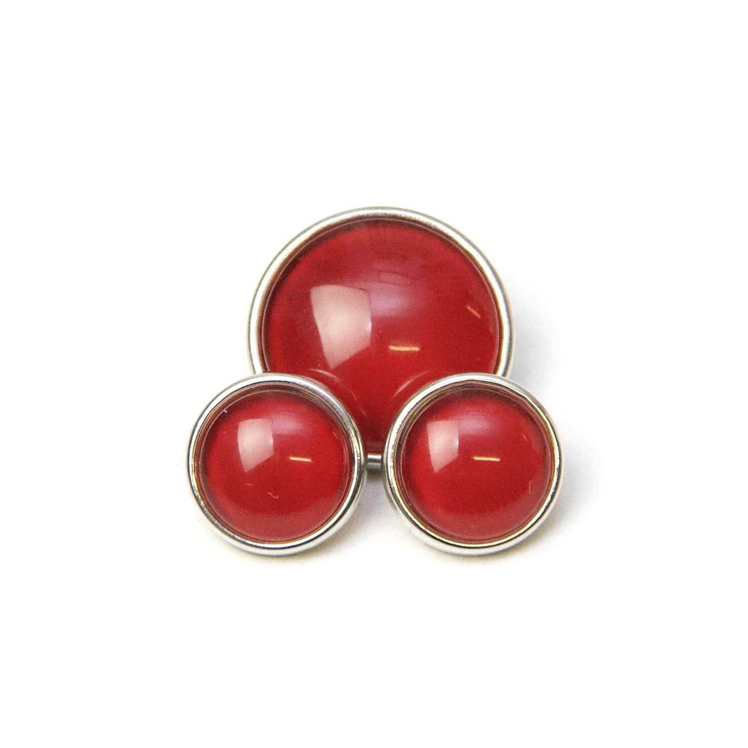 Druckknopf handbemalt rostrot für Druckknopfschmuck Druckknopf Schmuckknopf handbemalt rostrot für Druckknopfschmuck