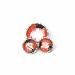 Druckknopf Set Anhänger Halloween Spinne mit Kette und Ohrringe - Farbwahl