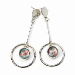 Lange Druckknopf Ohrstecker für 10mm Mini Druckknopf – Edelstahl Lange Druckknopf Ohrstecker für 10mm Mini Druckknopf - Edelstahl