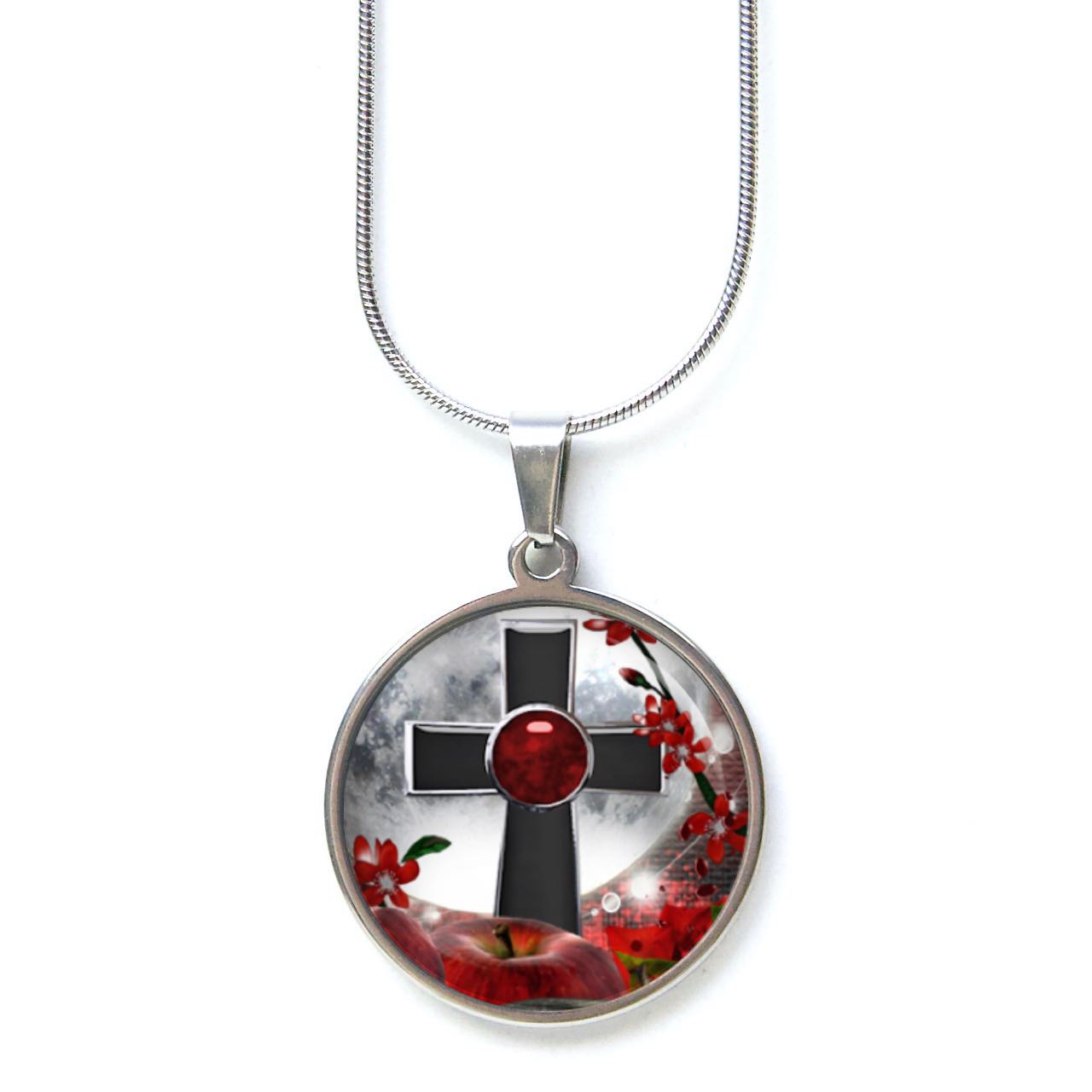 Kreuz Kette aus Edelstahl – Gothic Schmuck Kreuz Kette aus Edelstahl – Gothic Schmuck