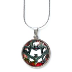 Fledermaus Kette aus Edelstahl – Gothic Schmuck