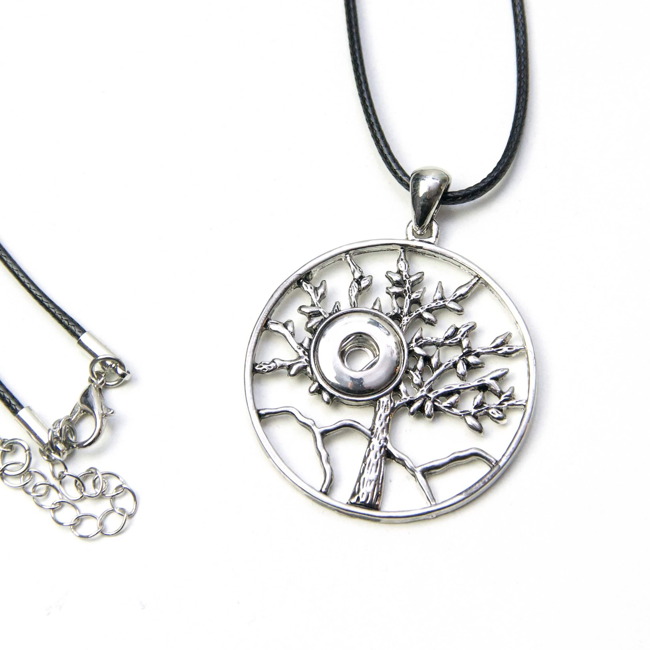 Kette mit Lebensbaum Baum Anhänger für 10mm Druckknopf Kette mit Lebensbaum Baum Anhänger für 10mm Druckknopf