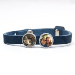Lederarmband personalisiert mit zwei Fotos von dir - Geschenkidee - Just Trisha