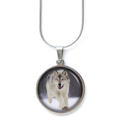 Ohrstecker, Ohrhänger, Clipse & Druckknopf – Motiv Wolf im Schnee – Schmuck aus Edelstahl Ohrstecker, Ohrhänger, Clipse & Druckknopf – Motiv Wolf im Schnee – Schmuck aus Edelstahl