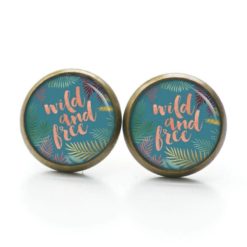 Ohrstecker, Ohrhänger, Clipse & Druckknopf – Motiv Wild and Free – Türkis pink – Schmuck aus Edelstahl Ohrstecker, Ohrhänger, Clipse & Druckknopf – Motiv Wild and Free - Türkis pink – Schmuck aus Edelstahl