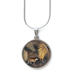 Ohrstecker, Ohrhänger, Clipse & Druckknopf – Motiv Leopard Leopardenmuster Dschungel Blätter – Schmuck aus Edelstahl Ohrstecker, Ohrhänger, Clipse & Druckknopf – Motiv Leopard Leopardenmuster Dschungel Blätter – Schmuck aus Edelstahl