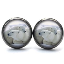 Ohrstecker, Ohrhänger, Clipse & Druckknopf – Motiv Clipse Eisbär Eisbären – Schmuck aus Edelstahl Ohrstecker, Ohrhänger, Clipse & Druckknopf – Motiv Clipse Eisbär Eisbären – Schmuck aus Edelstahl
