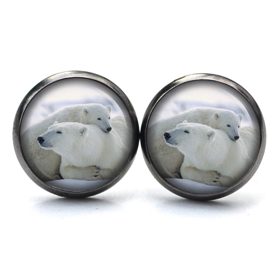 Ohrstecker, Ohrhänger, Clipse & Druckknopf – Motiv Clipse Eisbär Eisbären – Schmuck aus Edelstahl Ohrstecker, Ohrhänger, Clipse & Druckknopf – Motiv Clipse Eisbär Eisbären – Schmuck aus Edelstahl