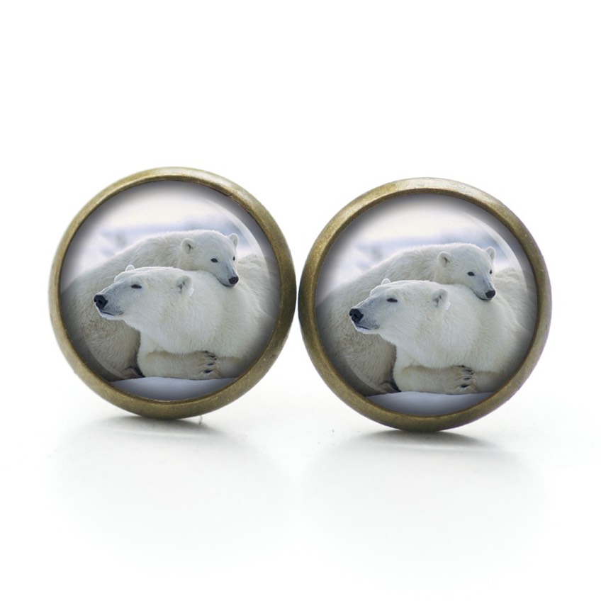 Ohrstecker, Ohrhänger, Clipse & Druckknopf – Motiv Clipse Eisbär Eisbären – Schmuck aus Edelstahl Ohrstecker, Ohrhänger, Clipse & Druckknopf – Motiv Clipse Eisbär Eisbären – Schmuck aus Edelstahl