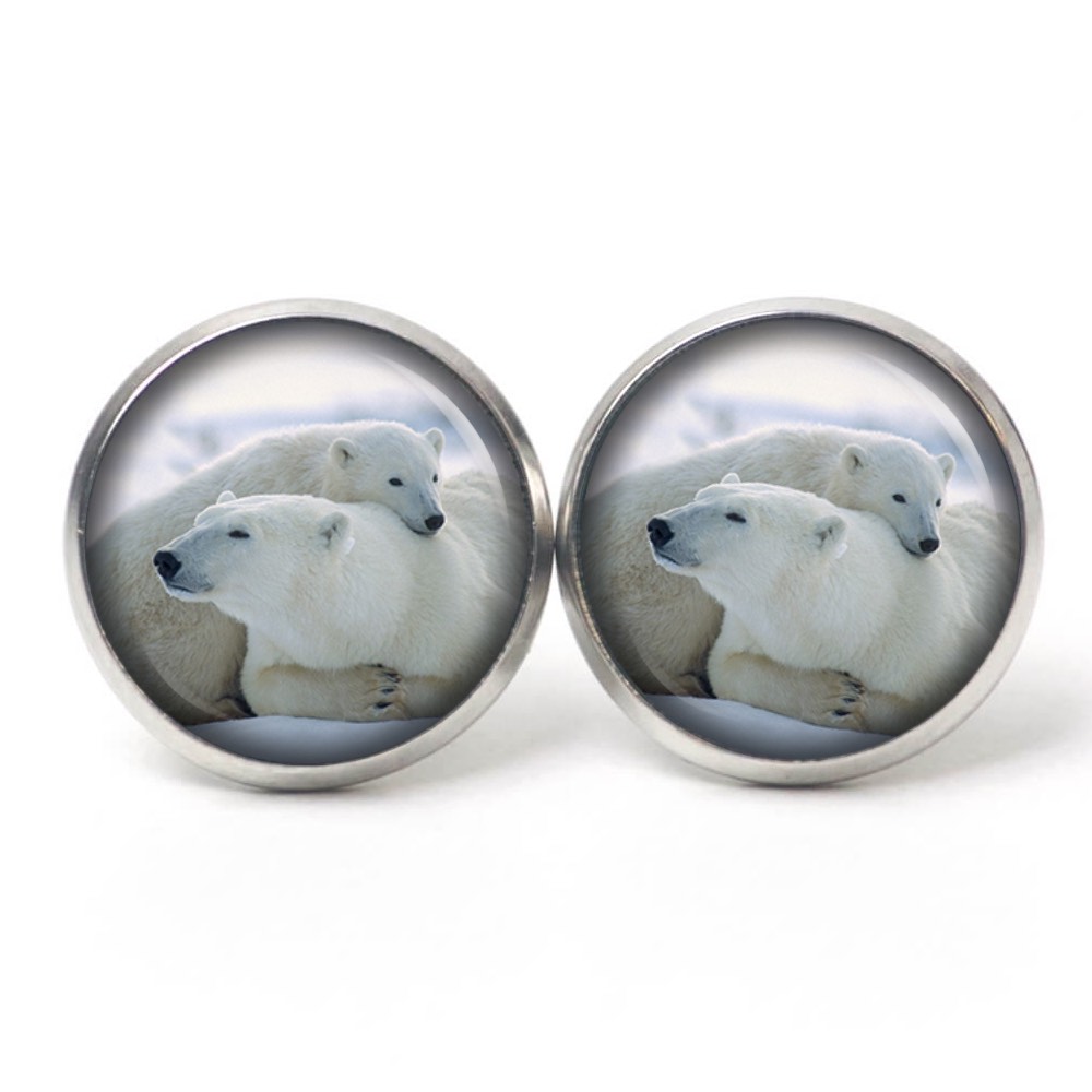 Ohrstecker, Ohrhänger, Clipse & Druckknopf – Motiv Clipse Eisbär Eisbären – Schmuck aus Edelstahl Ohrstecker, Ohrhänger, Clipse & Druckknopf – Motiv Clipse Eisbär Eisbären – Schmuck aus Edelstahl
