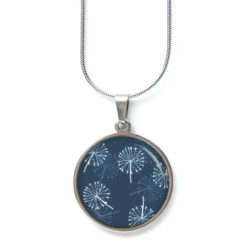 Ohrstecker, Ohrhänger, Clipse & Druckknopf – Motiv kleine Pusteblumen blau weiß – Schmuck aus Edelstahl Ohrstecker, Ohrhänger, Clipse & Druckknopf – Motiv kleine Pusteblumen blau weiß – Schmuck aus Edelstahl
