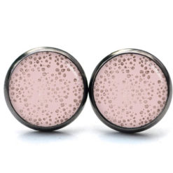 Ohrstecker, Ohrhänger, Clipse & Druckknopf – Motiv Vintage rose gold mit Punkten – Schmuck aus Edelstahl Ohrstecker, Ohrhänger, Clipse & Druckknopf – Motiv Vintage rose gold mit Punkten – Schmuck aus Edelstahl