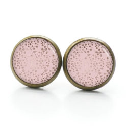 Ohrstecker, Ohrhänger, Clipse & Druckknopf – Motiv Vintage rose gold mit Punkten – Schmuck aus Edelstahl Ohrstecker, Ohrhänger, Clipse & Druckknopf – Motiv Vintage rose gold mit Punkten – Schmuck aus Edelstahl