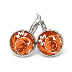 Ohrstecker, Ohrhänger, Clipse & Druckknopf – Motiv Floral herbstlich braun orange – Schmuck aus Edelstahl Ohrstecker, Ohrhänger, Clipse & Druckknopf – Motiv Floral herbstlich braun orange – Schmuck aus Edelstahl