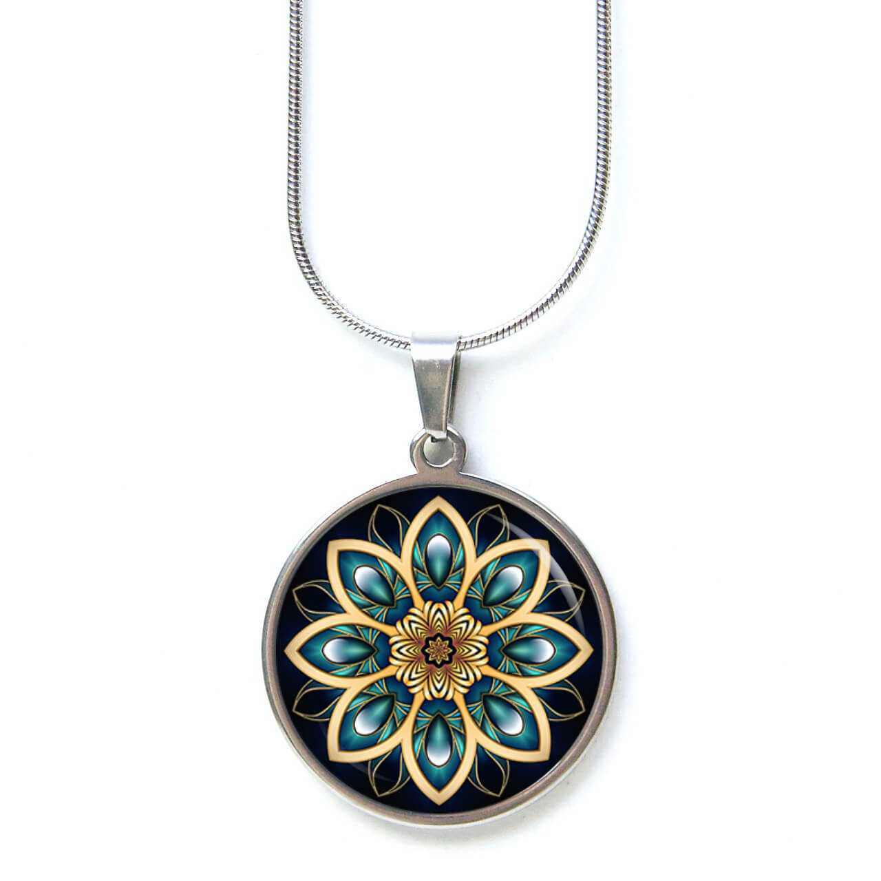 Ohrstecker, Ohrhänger, Clipse & Druckknopf – Motiv Mandala Kaleidoskop Mosaik schwarz emerald gold – Schmuck aus Edelstahl Ohrstecker, Ohrhänger, Clipse & Druckknopf – Motiv Mandala Kaleidoskop Mosaik schwarz emerald gold – Schmuck aus Edelstahl