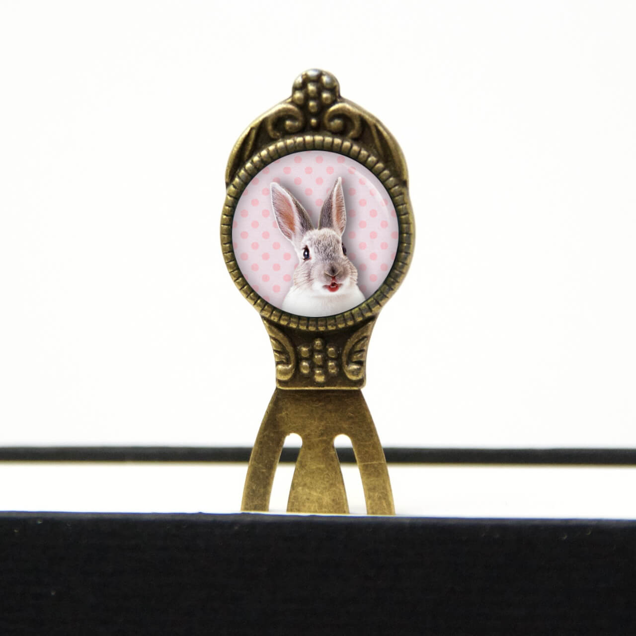 Verspielte Lesezeichen Klammer Punkte Hase Osterhase Ostergeschenk rosa Verspielte Lesezeichen Klammer Punkte Hase Osterhase Ostergeschenk rosa