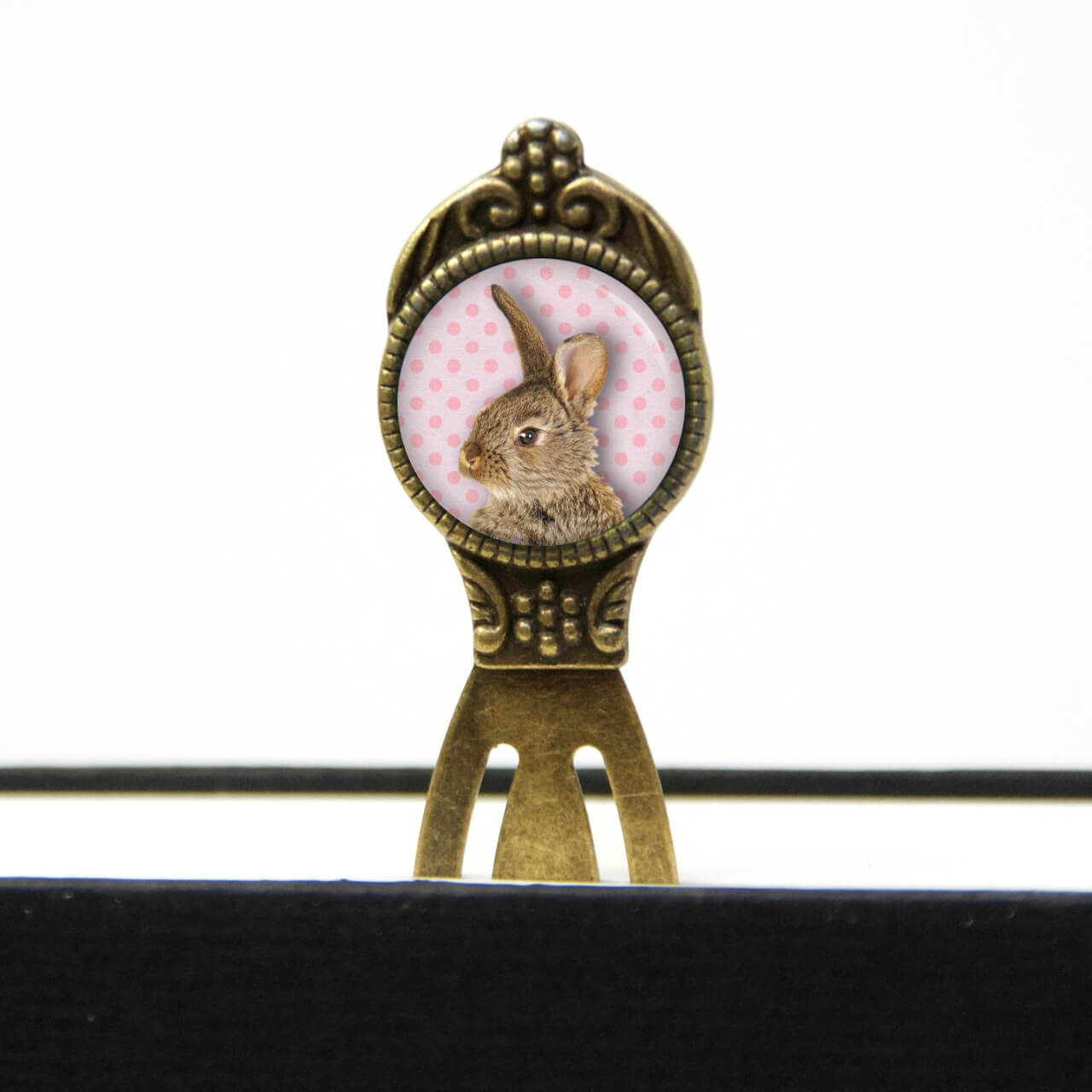 Verspielte Lesezeichen Klammer Punkte Hase Osterhase Ostergeschenk rosa Verspielte Lesezeichen Klammer Punkte Hase Osterhase Ostergeschenk rosa