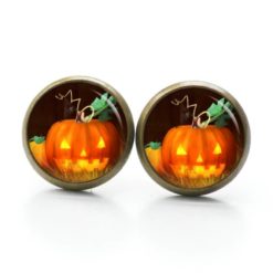 Druckknopf Ohrstecker Ohrhänger Clipse Halloween Kürbis Druckknopf Ohrstecker Ohrhänger Clipse Halloween Kürbis