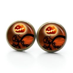 Druckknopf Ohrstecker Ohrhänger Halloween fliegender Kürbis Druckknopf Ohrstecker Ohrhänger Halloween fliegender Kürbis