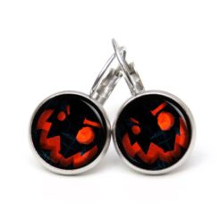 Ohrstecker, Ohrhänger, Clipse & Druckknopf – Motiv böser Halloween Kürbis – Schmuck aus Edelstahl Ohrstecker, Ohrhänger, Clipse & Druckknopf – Motiv böser Halloween Kürbis – Schmuck aus Edelstahl