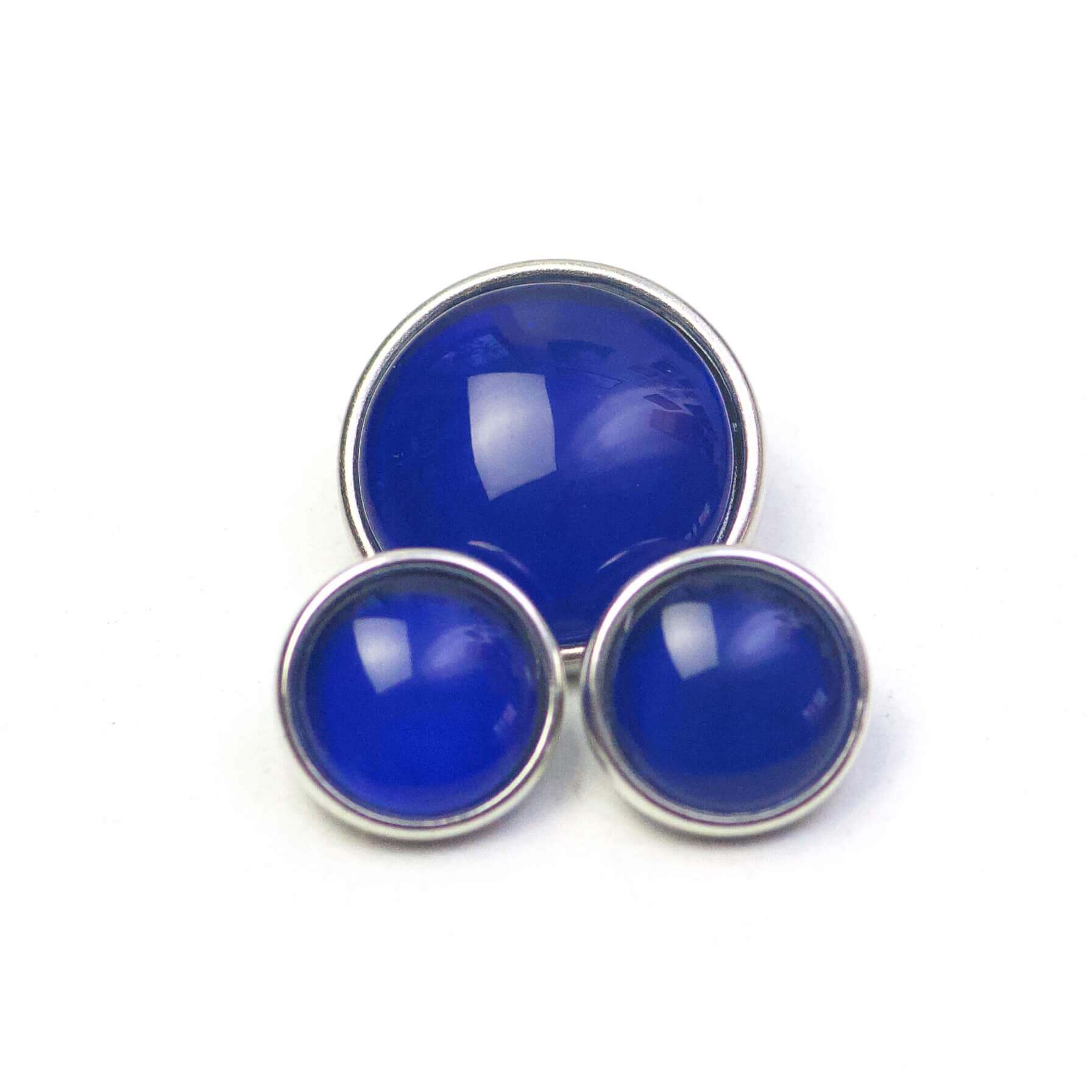 Druckknopf handbemalt königsblau für Druckknopfschmuck Druckknopf handbemalt königsblau für Druckknopfschmuck
