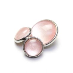 Druckknopf handbemalt rosa nude schimmernd für Druckknopfschmuck Druckknopf handbemalt rosa nude schimmernd für Druckknopfschmuck