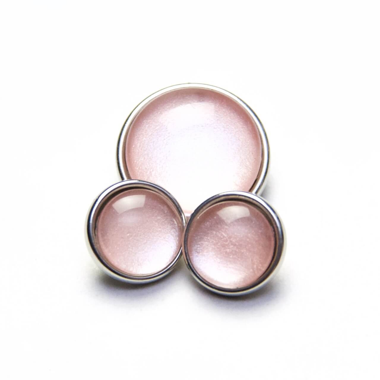Druckknopf handbemalt rosa nude schimmernd für Druckknopfschmuck Druckknopf handbemalt rosa nude schimmernd für Druckknopfschmuck