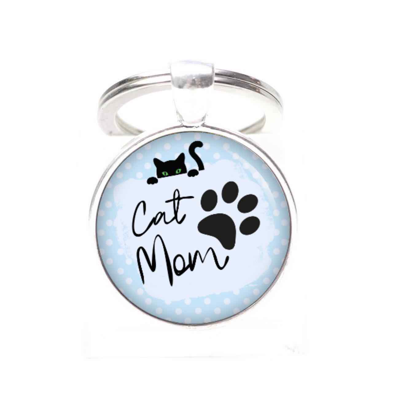 Schlüsselanhänger – Cat Mom – Katzen Mama in blau Schlüsselanhänger - Cat Mom - Katzen Mama in blau