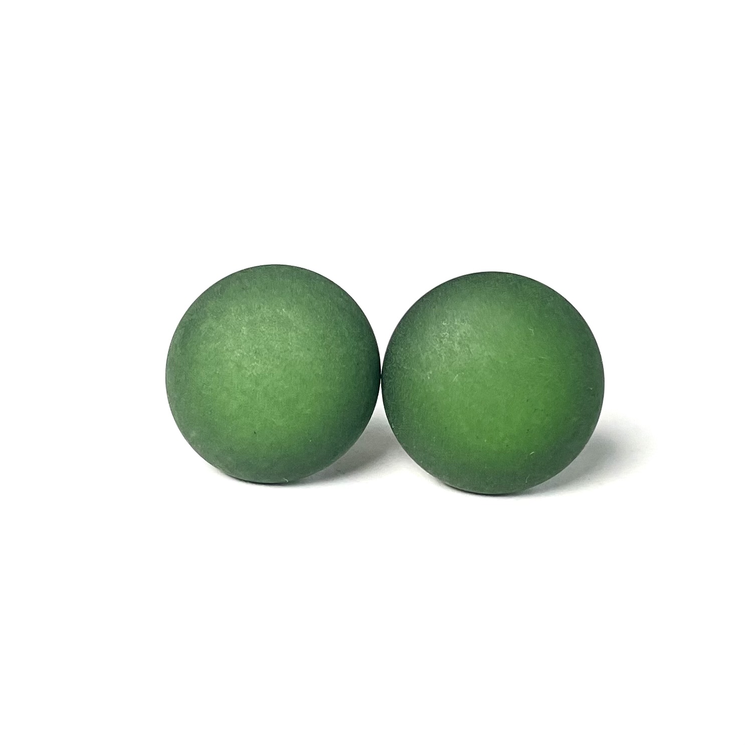 XL Tannengrüne matte Polaris Ohrstecker – Edelstahl XL Tannengrüne matte Polaris Ohrstecker - Edelstahl