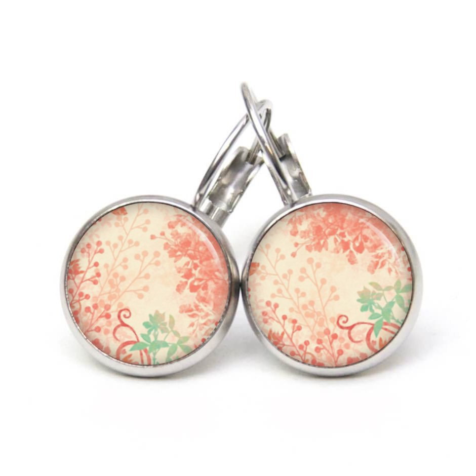 Ohrstecker, Ohrhänger, Clipse & Druckknopf – Motiv Vintage Blütenzauber Rosé – Schmuck aus Edelstahl Ohrstecker, Ohrhänger, Clipse & Druckknopf - Motiv Vintage Blütenzauber Rosé - Schmuck aus Edelstahl