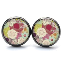 Ohrstecker, Ohrhänger, Clipse & Druckknopf - Motiv Boho Botanical Collage  - Schmuck aus Edelstahl