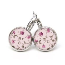 Ohrstecker, Ohrhänger, Clipse & Druckknopf – Motiv Vintage Blütenranke Rosé – Schmuck aus Edelstahl Ohrstecker, Ohrhänger, Clipse & Druckknopf – Motiv Vintage Blütenranke Rosé – Schmuck aus Edelstahl