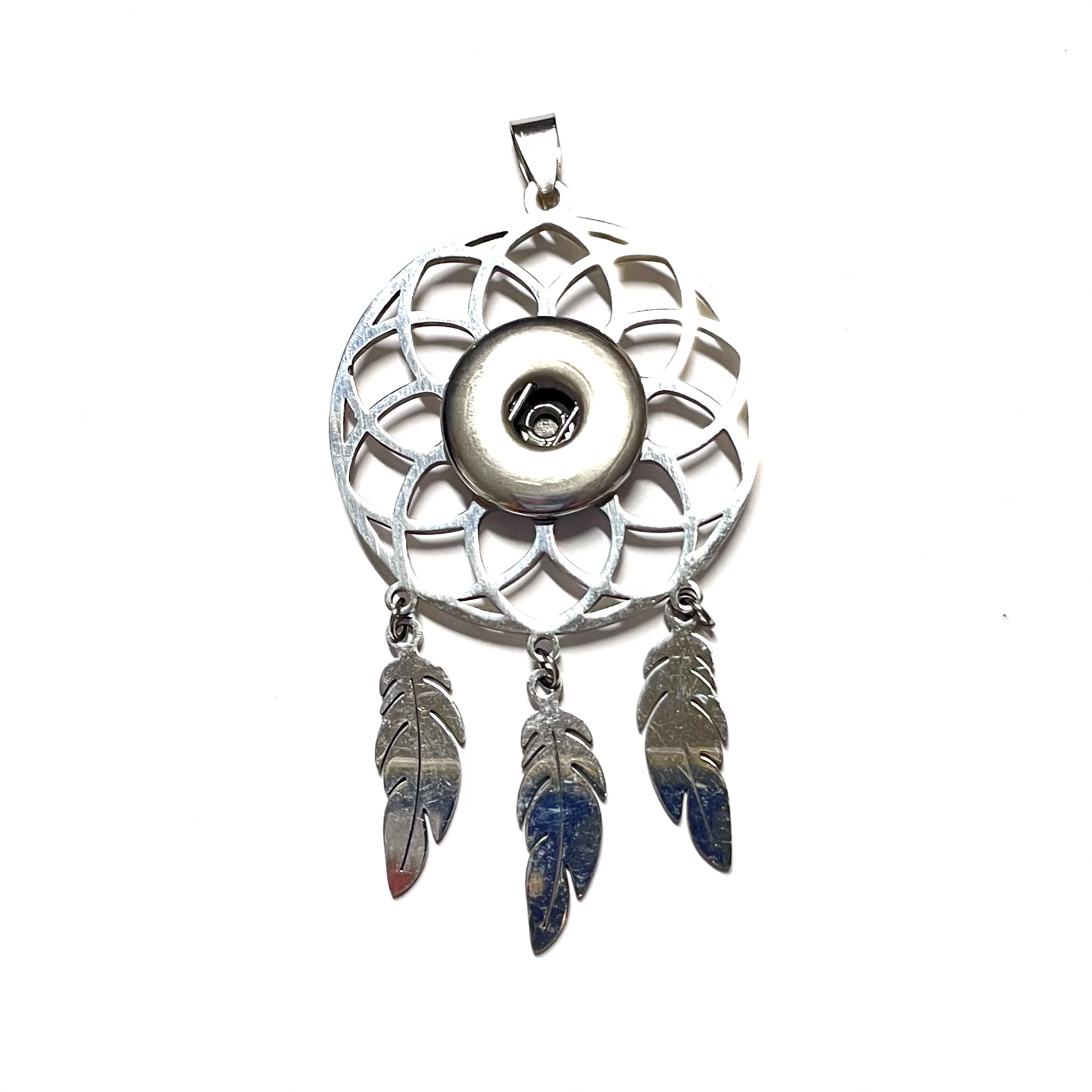 Großer Traumfänger Druckknopf Anhänger für 16mm Druckknopf Großer Traumfänger Druckknopf Anhänger für 16mm Druckknopf