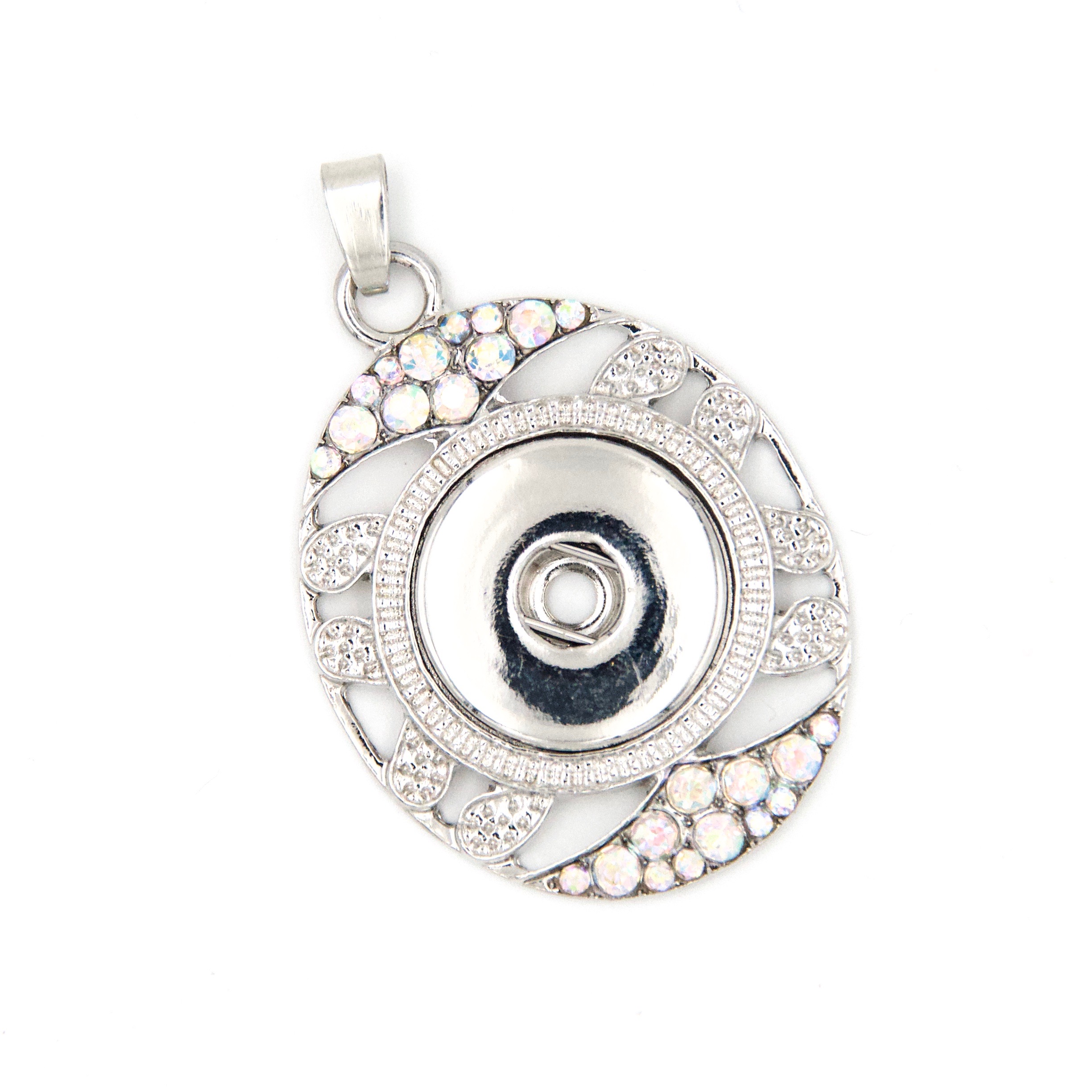 Eleganter Druckknopf Anhänger mit Strass für 16mm Druckknopf Eleganter Druckknopf Anhänger mit Strass für 16mm Druckknopf
