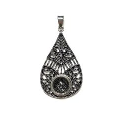 Orientalischer Anhänger mit Verzierungen für 10mm Druckknopf Orientalischer Anhänger mit Verzierungen für 10mm Druckknopf
