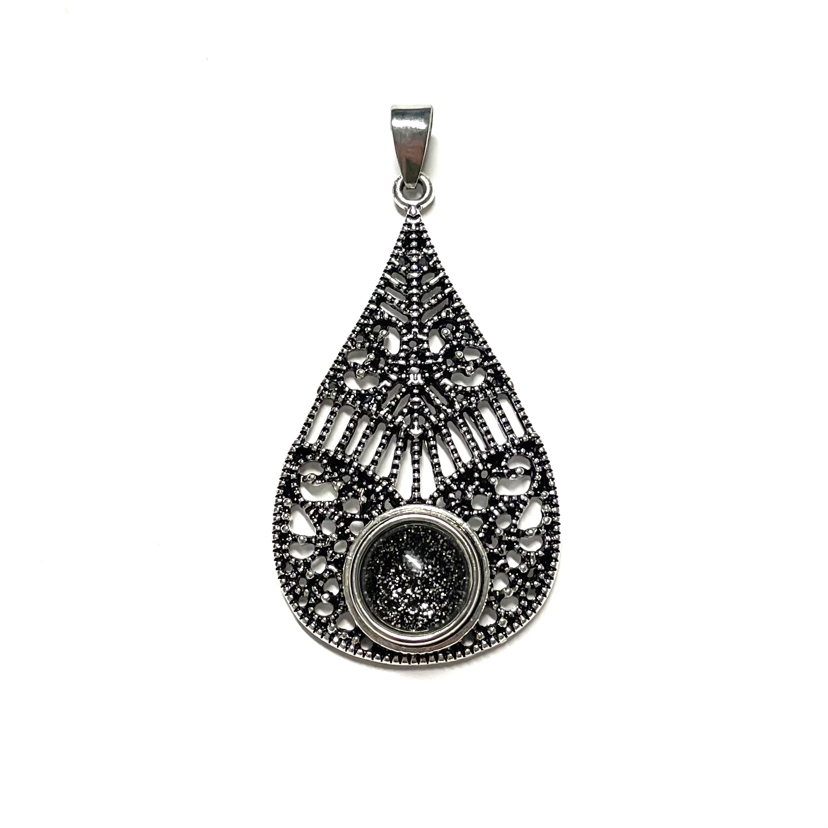 Orientalischer Anhänger mit Verzierungen für 10mm Druckknopf Orientalischer Anhänger mit Verzierungen für 10mm Druckknopf