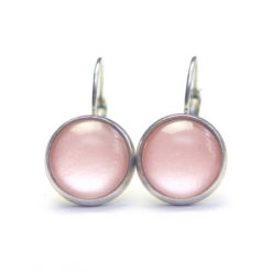 Ohrstecker, Ohrhänger, Clipse & Druckknopf – handbemalt zart rosa schimmernd – Schmuck aus Edelstahl Ohrstecker, Ohrhänger, Clipse & Druckknopf – handbemalt zart rosa schimmernd – Schmuck aus Edelstahl