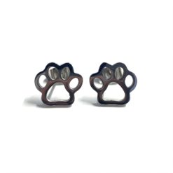 Mini Hund Pfoten Ohrstecker Edelstahl – Kleine silberne Ohrringe | Hundeliebhaber Schmuck | Just Trisha