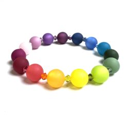 Polaris Regenbogen Armband - LGBTGIA+ – stabiles Gummiband - Handmade