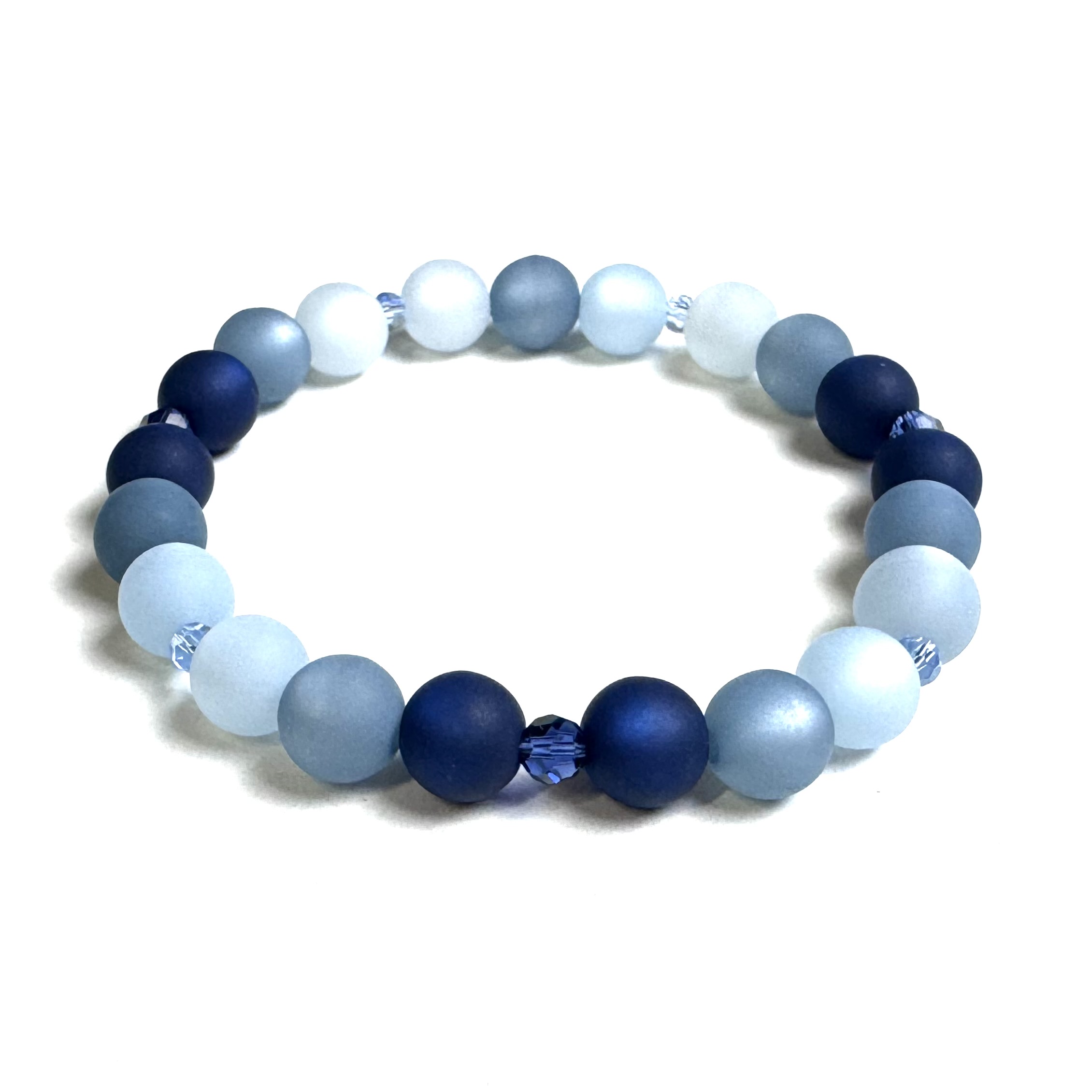 Polaris Armband Ombré Blau – stabiles Gummiband – Handmade Polaris Armband Ombré Blau – stabiles Gummiband - Handmade