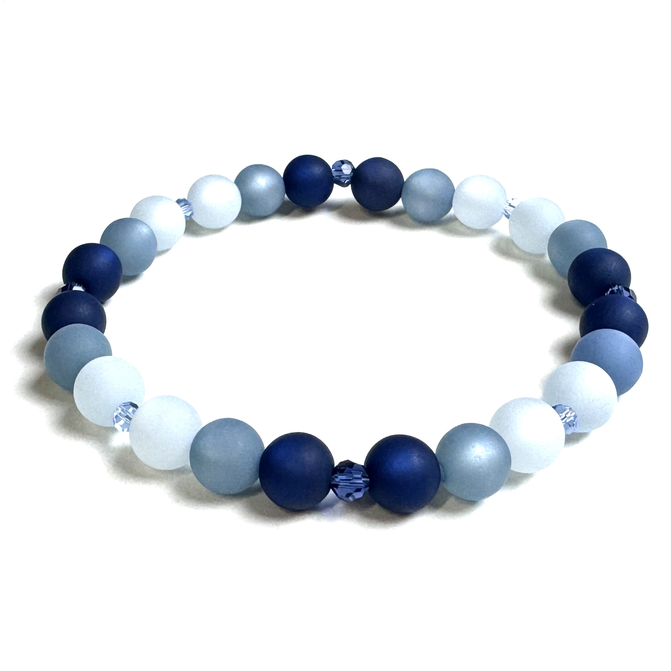 Polaris Armband Ombré Blau – stabiles Gummiband – Handmade Polaris Armband Ombré Blau – stabiles Gummiband - Handmade
