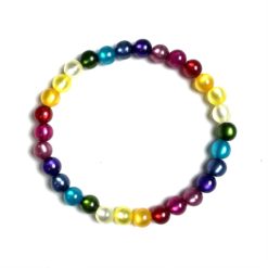 Polaris glänzend Regenbogen Armband – LGBTGIA+ – stabiles Gummiband – Handmade Polaris glänzend Regenbogen Armband - LGBTGIA+ – stabiles Gummiband - Handmade