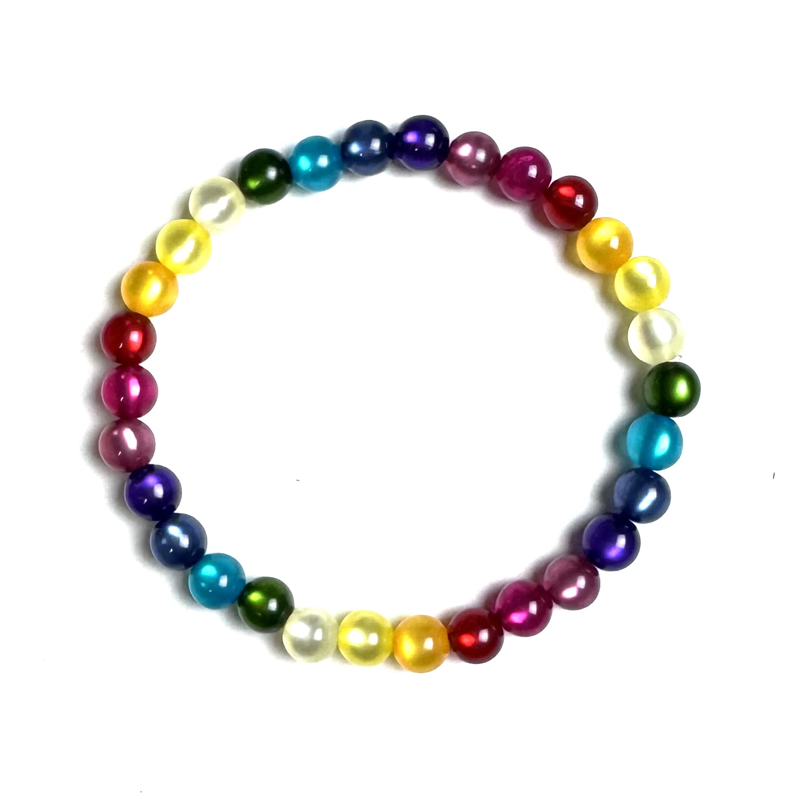 Polaris glänzend Regenbogen Armband – LGBTGIA+ – stabiles Gummiband – Handmade Polaris glänzend Regenbogen Armband - LGBTGIA+ – stabiles Gummiband - Handmade