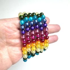 Polaris glänzend Regenbogen Armband – LGBTGIA+ – stabiles Gummiband – Handmade Polaris glänzend Regenbogen Armband - LGBTGIA+ – stabiles Gummiband - Handmade