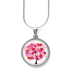 Ohrstecker, Ohrhänger, Clipse & Druckknopf – Motiv Lebensbaum Rosa – Schmuck aus Edelstahl Ohrstecker, Ohrhänger, Clipse & Druckknopf - Motiv Lebensbaum Rosa - Schmuck aus Edelstahl