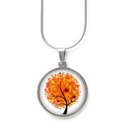 Ohrstecker, Ohrhänger, Clipse & Druckknopf – Motiv orangener Lebensbaum – Schmuck aus Edelstahl Ohrstecker, Ohrhänger, Clipse & Druckknopf - Motiv orangener Lebensbaum - Schmuck aus Edelstahl