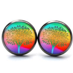 Ohrstecker, Ohrhänger, Clipse & Druckknopf – Motiv Regenbogen Lebensbaum – Schmuck aus Edelstahl Ohrstecker, Ohrhänger, Clipse & Druckknopf - Motiv Regenbogen Lebensbaum - Schmuck aus Edelstahl